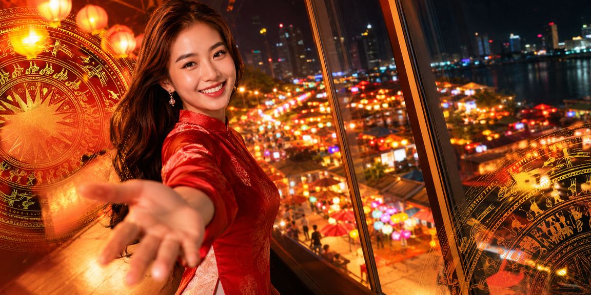 Khung cảnh chợ đêm Nha Trang nơi người dùng kiểm tra quyền riêng tư trực tuyến